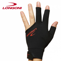 Taco de bilhar Longoni Galaxy White Signature - Longon Glove Black Fire 2.0 mo esquerda