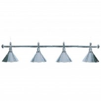 3-Shade Billiard lamp Blue Classic - Billiard Lamp with 4 Silver shades