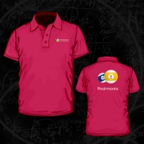 Camisa Polo Vermelha Poolmania - Camisa polo com bordados fcsia Poolmania