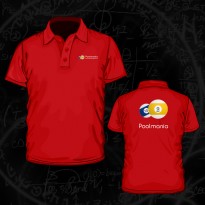 Poolmania Patch - Camisa polo com bordados vermelhos Poolmania