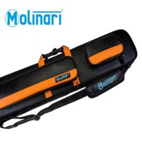 New - Molinari Retro Black-Orange 3x6 cue case